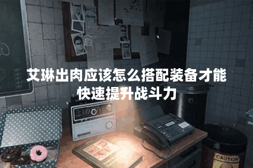 艾琳出肉应该怎么搭配装备才能快速提升战斗力？