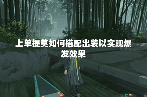 上单提莫如何搭配出装以实现爆发效果？