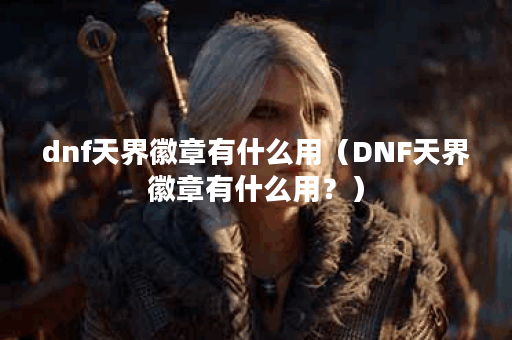 dnf天界徽章有什么用（DNF天界徽章有什么用？）