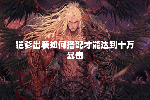铠爹出装如何搭配才能达到十万暴击？十万暴击的出装方案是怎样的？
