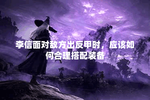 李信面对敌方出反甲时，应该如何合理搭配装备？