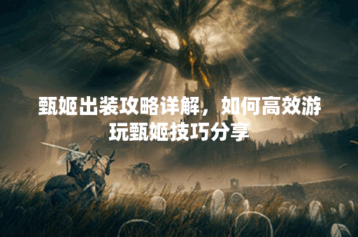 甄姬出装攻略详解，如何高效游玩甄姬技巧分享