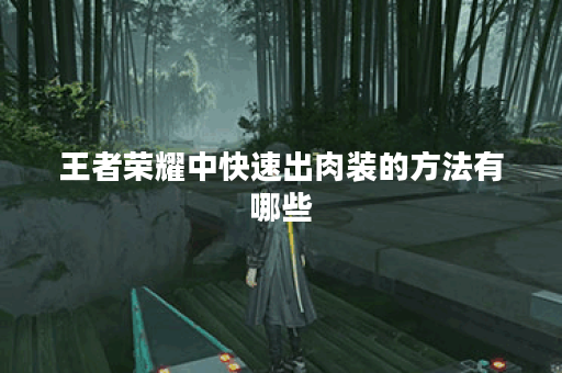 王者荣耀中快速出肉装的方法有哪些？如何快速打造肉装英雄？