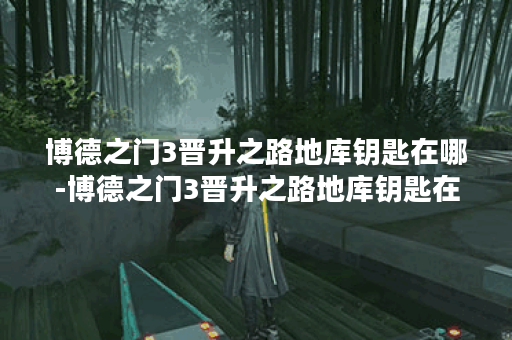 博德之门3晋升之路地库钥匙在哪-博德之门3晋升之路地库钥匙在哪里