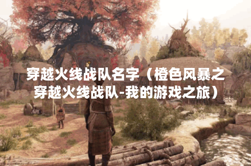穿越火线战队名字（橙色风暴之穿越火线战队-我的游戏之旅）